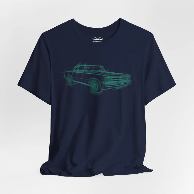 1964 Pontiac Tempest Lemans GTO Aquamarine Tee, Retro Muscle Car Shirt