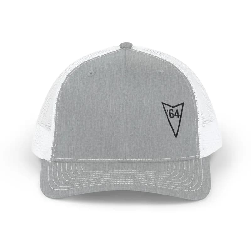 1964 Pontiac Snapback Trucker Cap - Classic Car Enthusiast Hat, Vintage Car Logo