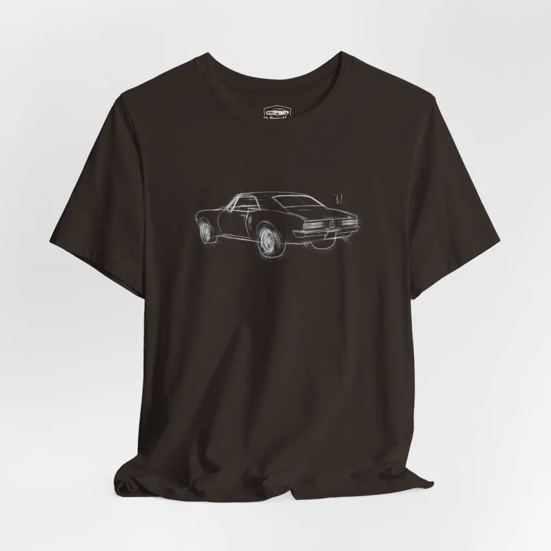 1967 Pontiac Firebird rear end sketch T-Shirt | vintage car illustration