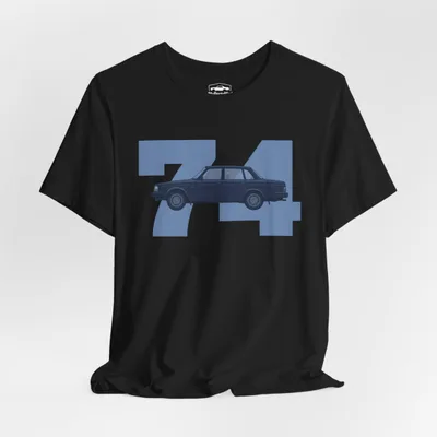 1974 Volvo 240 DL Dark Blue T-Shirt | Classic Vintage Car Tee