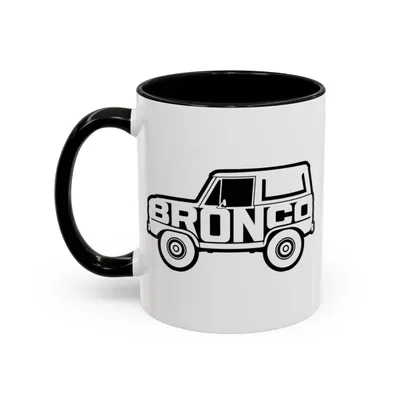 1966 Ford Bronco Calligram Mug | Classic Truck Typographic Art