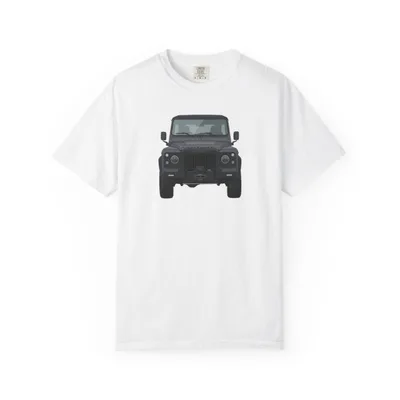 1993 Land Rover Defender 110 Vector T-Shirt | Monochrome Car Illustration