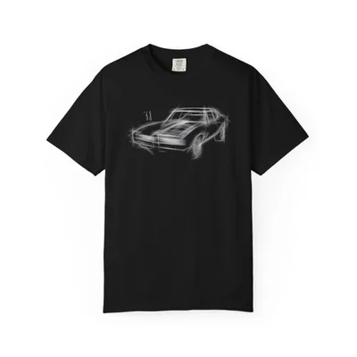 1968 Pontiac GTO hard sketch T-Shirt | vintage muscle car illustration