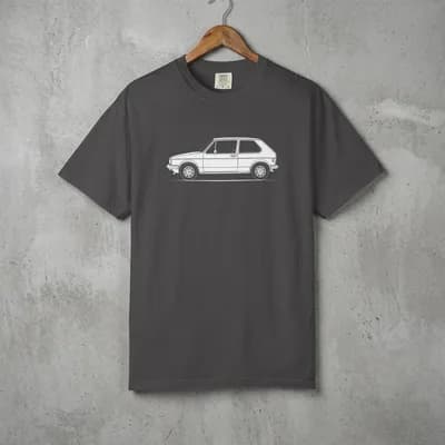 1984 VW Rabbit GTI Vintage Car Drawing Premium T-shirt