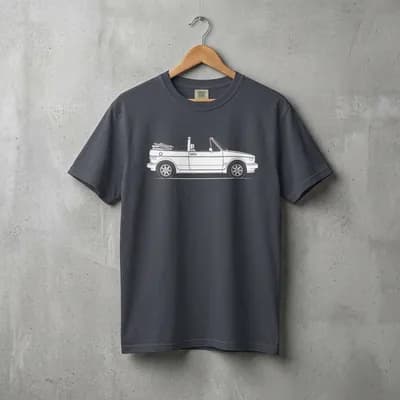 1989 VW Cabriolet Premium T-shirt | Vintage Volkswagen Convertible Tee