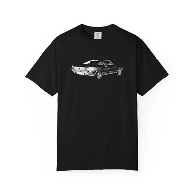 1966 Ford Mustang GT Vector Charcoal Premium T-shirt