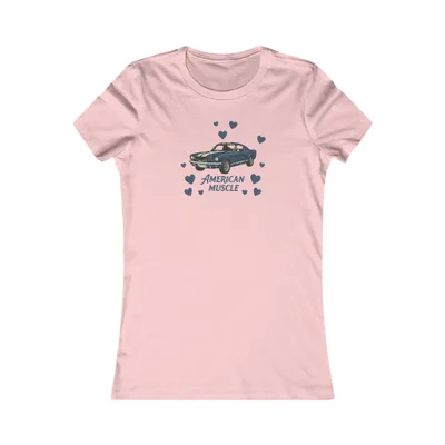 Mustang American Muscle Car Women's Tee | Vintage Muscle, Heart Accents