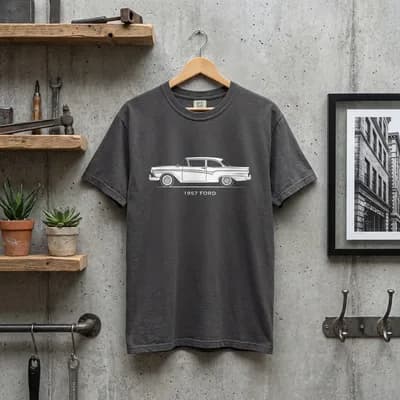 1957 Ford 2-Door Sedan T-Shirt | Vintage Car Classic Automobile